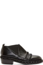Christian Dada Black Chain Trim Western Shoes