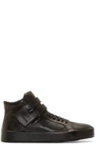 Jil Sander Black Leather High-top Sneakers