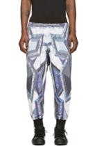 Ktz Purple And Grey Prism Print Lounge Pants