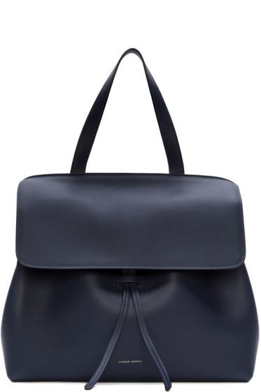 Mansur Gavriel Navy Leather Lady Bag