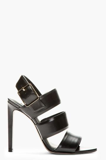 Alexander Wang Black Leather Refined Kerry Slingback Heels