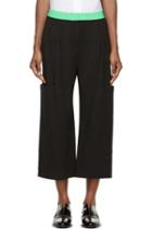 Roksanda Black And Green Colorblock Monfort Trousers