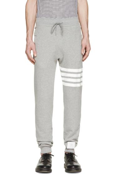 Thom Browne Grey Striped Classic Lounge Pants