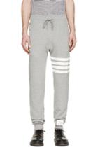 Thom Browne Grey Striped Classic Lounge Pants