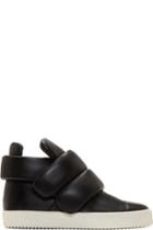 Giuseppe Zanotti Black Leather Padded London Lounge Sneakers