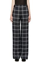 Proenza Schouler Navy And White Plaid Pants