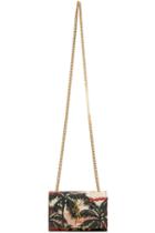 Saint Laurent Red And Orange Sunset Small Monogram Chain Bag