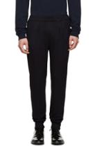 Paul Smith Navy Wool And Silk Trousers