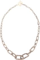 Pearls Before Swine Silver And Gold Toggle Graded Necklace