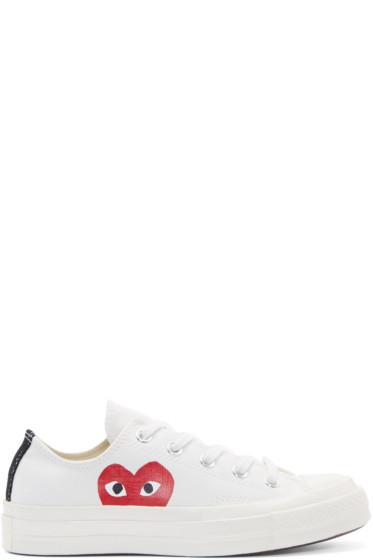 Comme Des Garçons Play White Heart Logo Converse Edition Sneakers