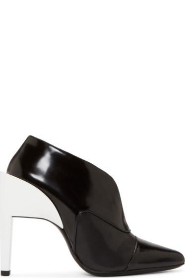 Paco Rabanne Black Contrast Heel Ankle Boots