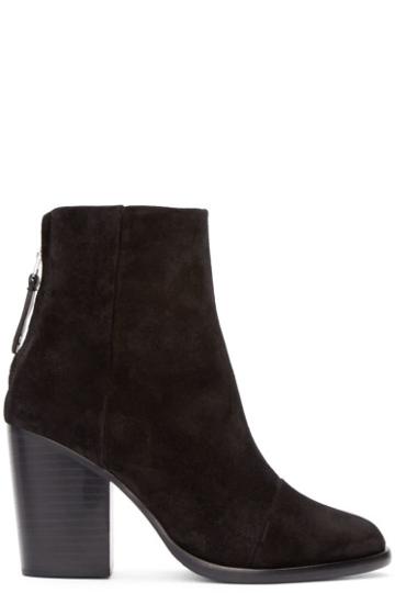 Rag And Bone Black Suede Ashby Boots