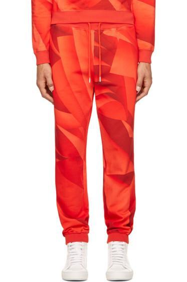 Christopher Kane Red Page Print Lounge Pants