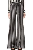 Balmain Black And White Striped Flared Trousers