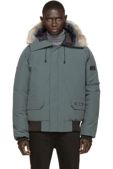 Canada Goose Green Down And Fur Chilliwack Bomber