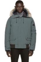 Canada Goose Green Down And Fur Chilliwack Bomber