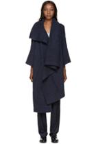 Stella Mccartney Navy Mohair Cape