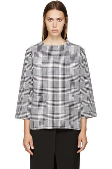 Studio Nicholson Black And White Plaid Lucinda Tunic
