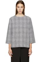 Studio Nicholson Black And White Plaid Lucinda Tunic