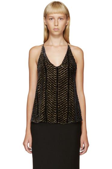 Altuzarra Nay And Gold Devoré Velvet Andy Top