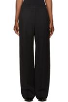 Maiyet Black Pleated Pillar Trousers
