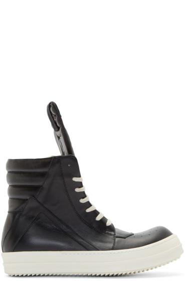 Rick Owens Black Geobasket High-top Sneakers