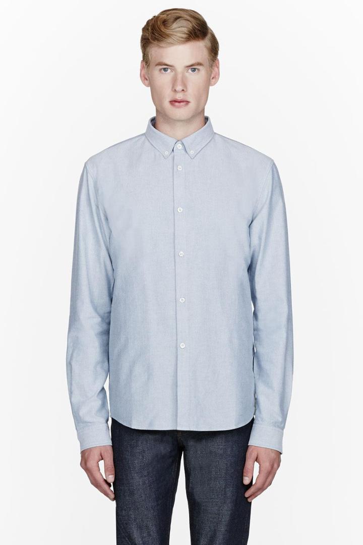 A.p.c. Pale Blue Oxford Uni Shirt