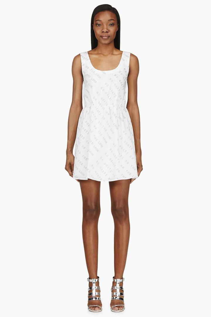 Maiyet White Text Graphic Dress
