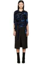 Rejina Pyo Navy And Black Fiona Seaweed Top