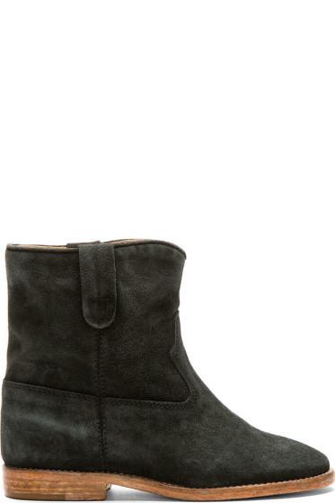 Isabel Marant Black Suede Crisi Boots