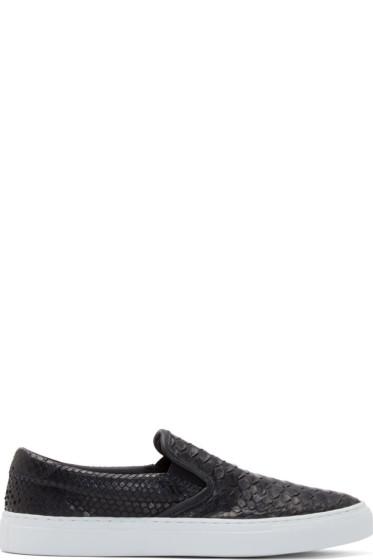 Diemme Black Python Garda Slip-on Sneakers