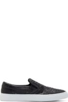 Diemme Black Python Garda Slip-on Sneakers