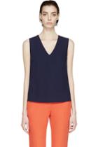Rejina Pyo Ssense Exclusive Navy And Scarlet Modernist Blouse
