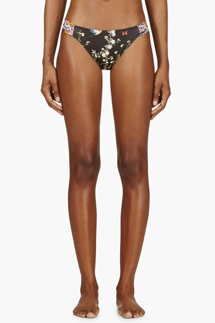 Roseanna Black Floral Print Duo Bikini Bottom