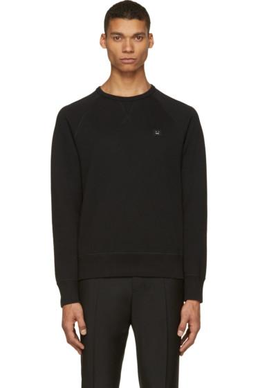 Acne Studios Black College Face Sweatshirt