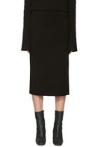 Thomas Tait Black Rib Knit Tea Skirt