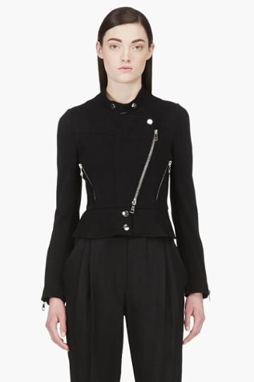 Chloe Black Wool Moto Jacket