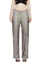 Iris Van Herpen Black And White Cymatic Lace Trousers