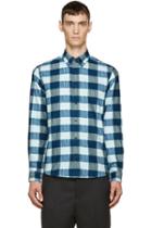 Kenzo Teal Flannel Love Shirt