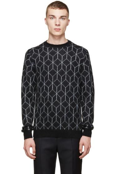 Christopher Kane Black Mohair 3d Cube Sweater