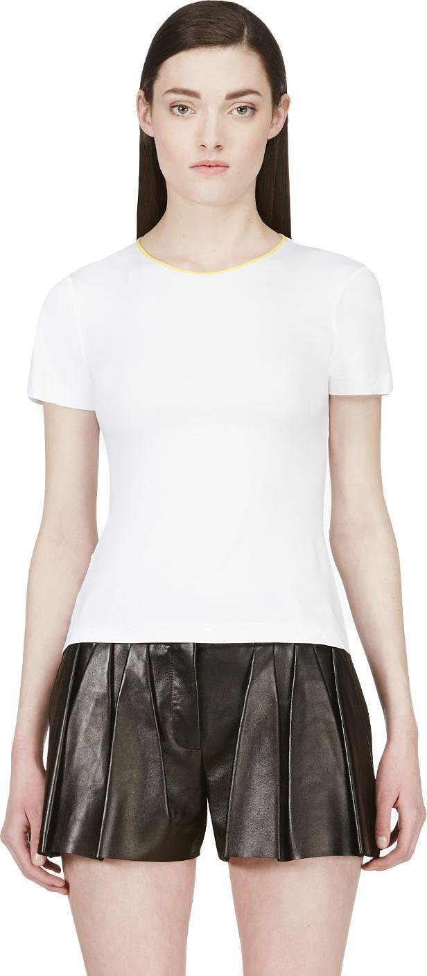 Roksanda White Contrast Trim T-shirt