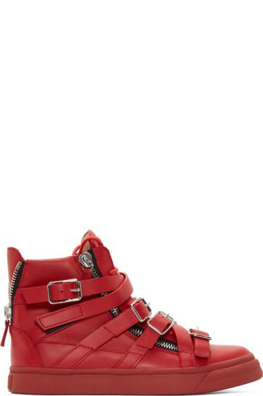 Giuseppe Zanotti Red Strapped London Birel Sneakers