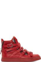 Giuseppe Zanotti Red Strapped London Birel Sneakers