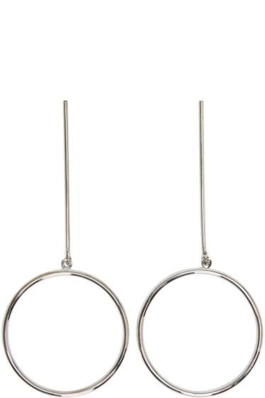 Stella Mccartney Silver Circular Pendant Earrings