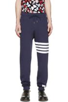 Thom Browne Navy Striped Classic Lounge Pants