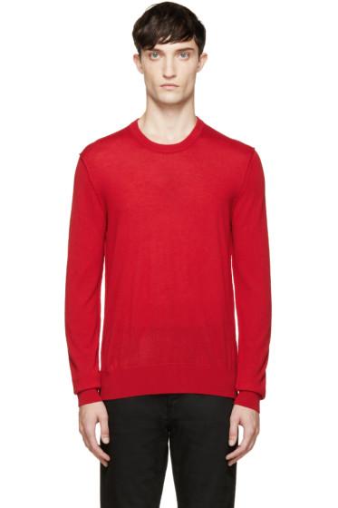 Dolce And Gabbana Red Wool Sweater