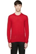 Dolce And Gabbana Red Wool Sweater