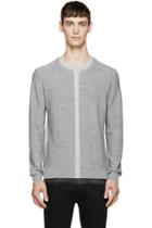Mcq Alexander Mcqueen Grey Two-tone Wool Sweater