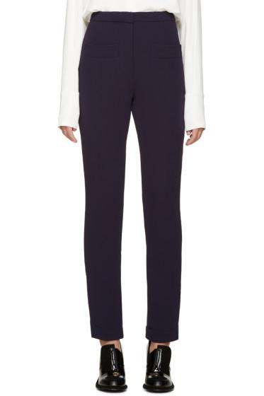 Carven Indigo Double Crepe Trousers