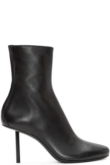 Haider Ackermann Black Leather Stiletto Bronson Boots